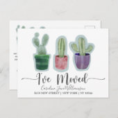 サボテンモダンの発表を移動した 案内ポストカード (正面/裏面)