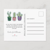 サボテンモダンの発表を移動した 案内ポストカード (裏面)