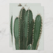 サボテンモダンの緑の写真 シーズンカード (正面/裏面)