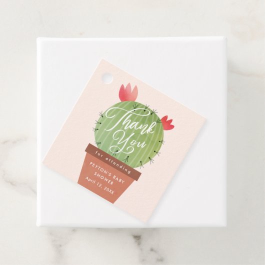 サボテンモダンの赤ちゃんシャワー フェイバータグ (インサイチュ)