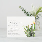 サボテンモダンガーデンウォーターカラーリハーサルディナー 招待状 (スタンド正面)