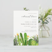 サボテンモダンガーデンウォーターカラーリハーサルディナー 招待状 (スタンド正面)