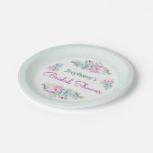 サボテンモダンサボテン水彩ブライダルシャワー ペーパープレート (アングル)