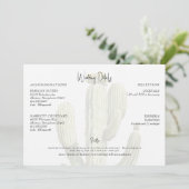 サボテンモダントロピカル結婚詳細 招待状 (スタンド正面)