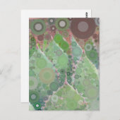 サボテンモダンフォトアートグリーンピンクブラウン砂漠 ポストカード (正面/裏面)