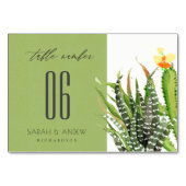 サボテンモダンフローラガーデンの水彩 テーブルナンバー (裏面)