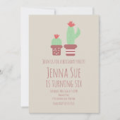 サボテンモダンポッテッドプラントバースデーパーティー (正面)