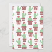 サボテンモダンポッテッドプラントバースデーパーティー (裏面)