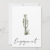 サボテンモダン吸汁性婚約招待状 招待状 (裏面)