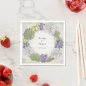 サボテンリースリーフ多汁木造紙パーティー スタンダードカクテルナプキン (インサイチュ)