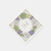 サボテンリースリーフ多汁木造紙パーティー スタンダードカクテルナプキン (角)