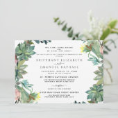 サボテン両親一覧結婚式招待状 招待状 (スタンド正面)