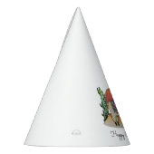 サボテン付き水彩ラマ パーティーハット (左)