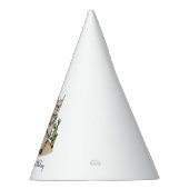 サボテン付き水彩ラマ パーティーハット (右)