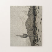 サボテン付き砂漠の風景パズル ジグソーパズル (縦)