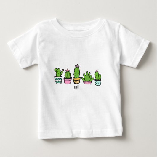 サボテン分類 ベビーTシャツ (正面)