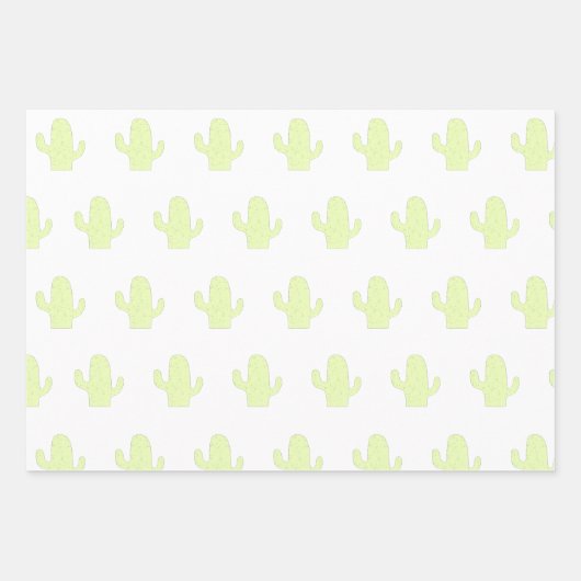 サボテン包装 ラッピングペーパーシート (正面)