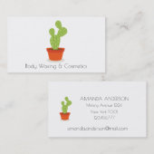 サボテン化粧ワックス美しい名刺 名刺 (正面/裏面)
