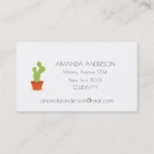 サボテン化粧ワックス美しい名刺 名刺 (裏面)