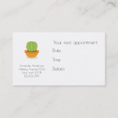 サボテン化粧品・ワックス美しいアポイントメント 予約カード (裏面)