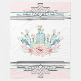 サボテン南西部 フリースブランケット