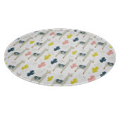 サボテン及びラマパターン カッティングボード (角)