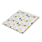 サボテン及びラマパターン タイル (側面)