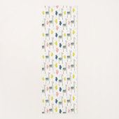 サボテン及びラマパターン ヨガマット (正面)