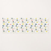 サボテン及びラマパターン ヨガマット (正面(横))