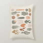 サボテン及び多肉のシームレスパターン アクセントクッション (正面(垂直))