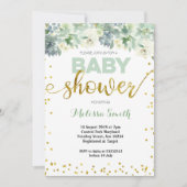 サボテン吸汁ベビーシャワー招待状カード 招待状 (正面)