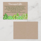 サボテン吸汁性のアンラップ表示シャワーインサート エンクロージャーカード (正面/裏面)