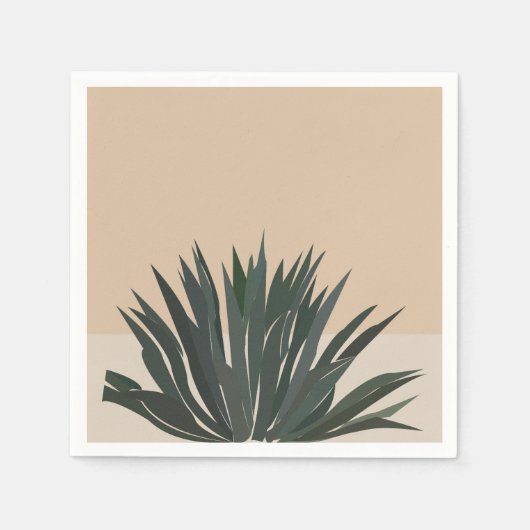サボテン吸汁性パーティー スタンダードカクテルナプキン (正面)