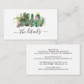 サボテン吸汁性フローラ結婚詳細 エンクロージャーカード (正面/裏面)