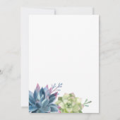 サボテン吸汁性ブライダルまたはベビーシャワー（郵便） 招待状 (裏面)