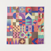 サボテン吸汁性：スケッチスタイルドードル タペストリー (正面(横))