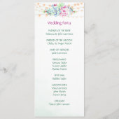 サボテン吸汁糸ライト結婚式 プログラム (裏面)