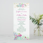 サボテン吸汁糸ライト結婚式 プログラム (スタンド正面)