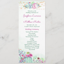 サボテン吸汁糸ライト結婚式 プログラム