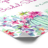 サボテン吸汁糸状灯ブライダルシャワー ポスター (角)