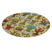 サボテン吸肉:手書きスケッチ カッティングボード (角)