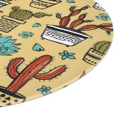 サボテン吸肉:手書きスケッチ カッティングボード (角)