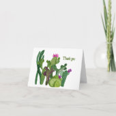 サボテン品種パーソナライズされたサンキューカード サンキューカード (正面)