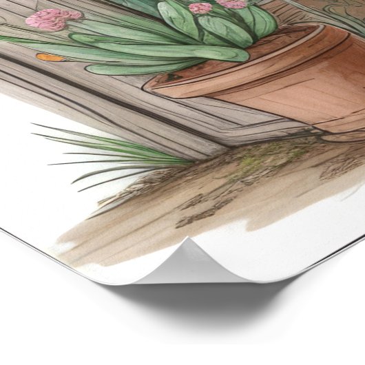 サボテン園 ポスター (角)