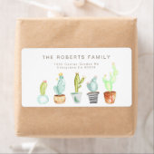 サボテン園 |水彩アドレス ラベル (インサイチュ)