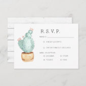サボテン園 |水彩RSVP 出欠カード (正面/裏面)