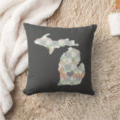 サボテン塗りミシガンシルエットホーム クッション (ブランケット)