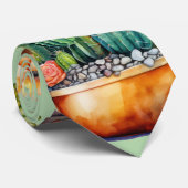 サボテン夏アリゾナ砂漠の温暖な植物 ネクタイ (ロール)