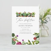 サボテン多肉フィエスタブライダルシャワー 招待状 (スタンド正面)