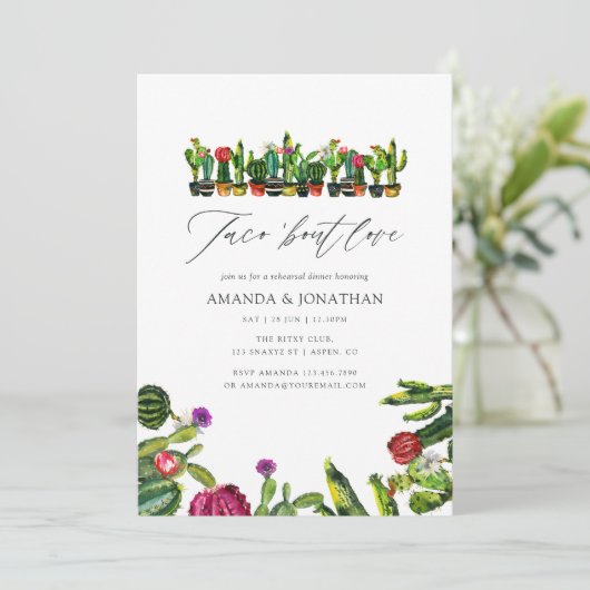 サボテン多肉フィエスタリハーサルディナー 招待状 (スタンド正面)